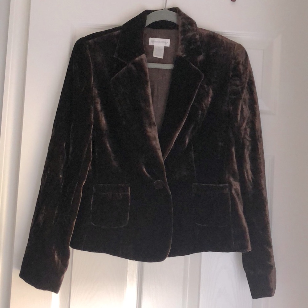Worthington Brown Velvet Blazer